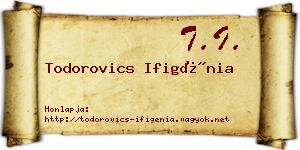 Todorovics Ifigénia névjegykártya